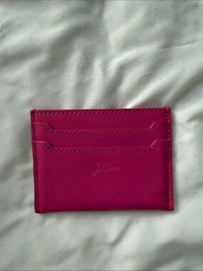 J. Crew Pink Leather Card Case